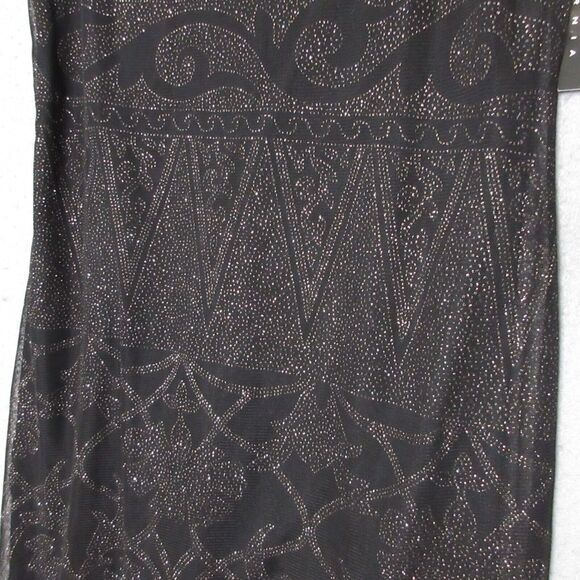 Y2K 90s Vintage Byer Too Maxi Dress Black Metallic Fairy Whimsigoth Grunge NWT - Picture 3 of 15
